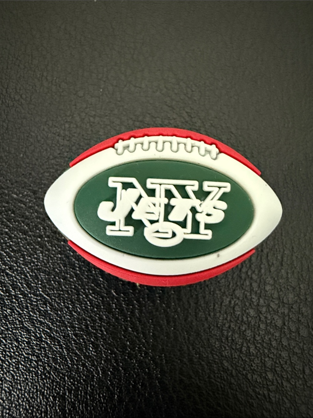 NFL Team Football croc charm - Green White Red